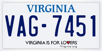 VA license plate VAG7451
