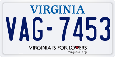 VA license plate VAG7453