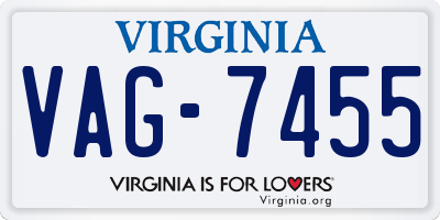 VA license plate VAG7455