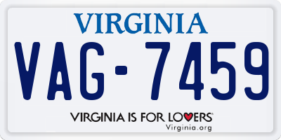 VA license plate VAG7459