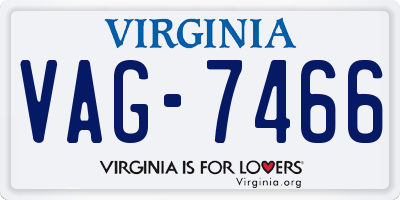 VA license plate VAG7466