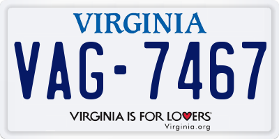 VA license plate VAG7467