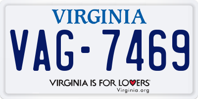 VA license plate VAG7469