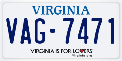 VA license plate VAG7471