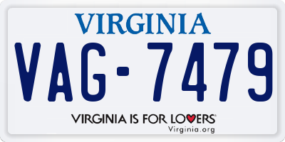 VA license plate VAG7479