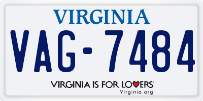 VA license plate VAG7484