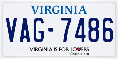 VA license plate VAG7486