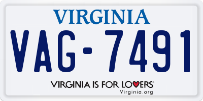 VA license plate VAG7491