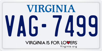 VA license plate VAG7499