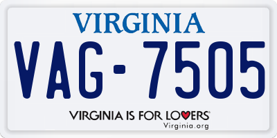 VA license plate VAG7505
