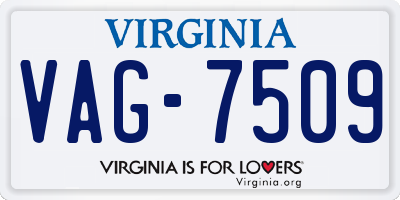 VA license plate VAG7509