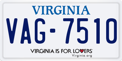 VA license plate VAG7510