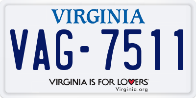 VA license plate VAG7511