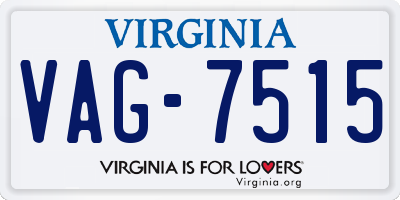 VA license plate VAG7515