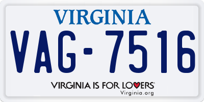 VA license plate VAG7516