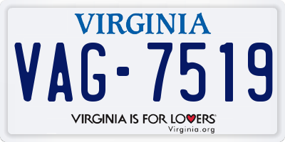 VA license plate VAG7519