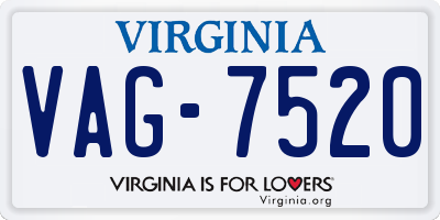 VA license plate VAG7520