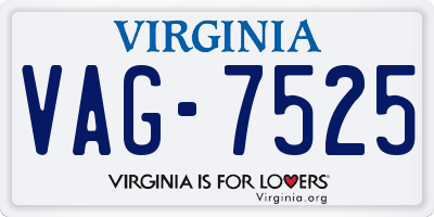VA license plate VAG7525