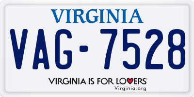 VA license plate VAG7528