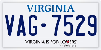 VA license plate VAG7529