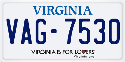 VA license plate VAG7530