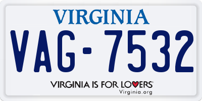 VA license plate VAG7532