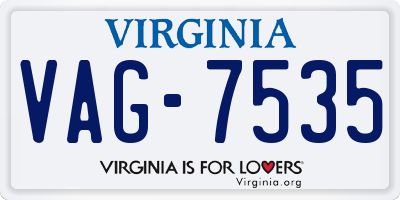VA license plate VAG7535