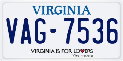 VA license plate VAG7536