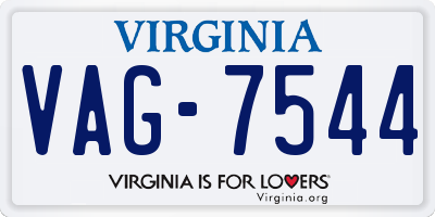 VA license plate VAG7544