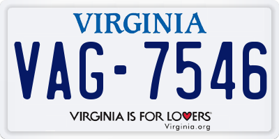 VA license plate VAG7546
