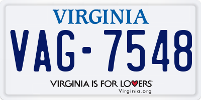 VA license plate VAG7548