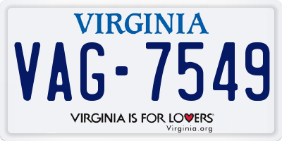 VA license plate VAG7549