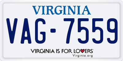 VA license plate VAG7559
