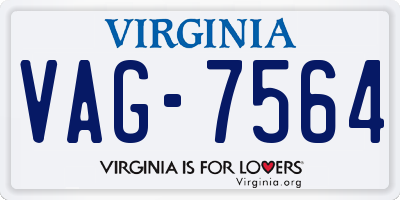 VA license plate VAG7564