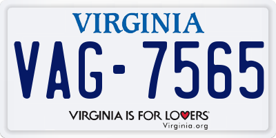 VA license plate VAG7565