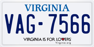VA license plate VAG7566