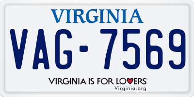 VA license plate VAG7569