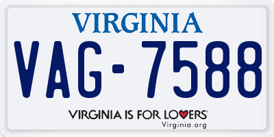 VA license plate VAG7588
