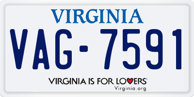 VA license plate VAG7591