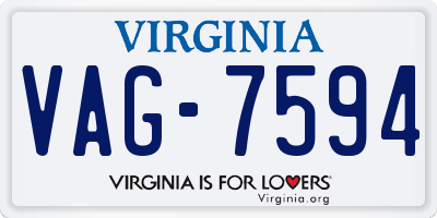 VA license plate VAG7594