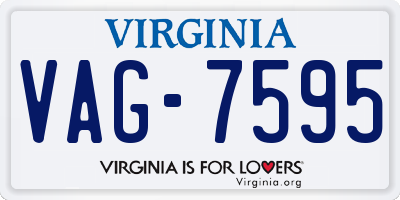 VA license plate VAG7595