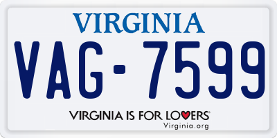 VA license plate VAG7599