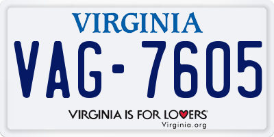 VA license plate VAG7605