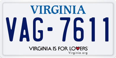 VA license plate VAG7611