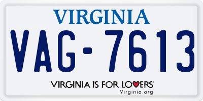 VA license plate VAG7613