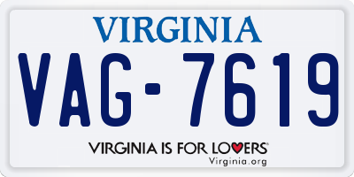 VA license plate VAG7619