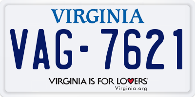 VA license plate VAG7621