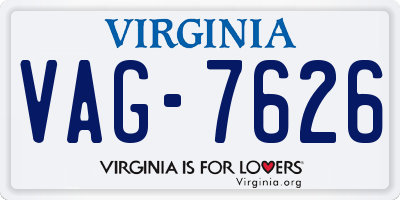 VA license plate VAG7626