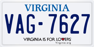 VA license plate VAG7627