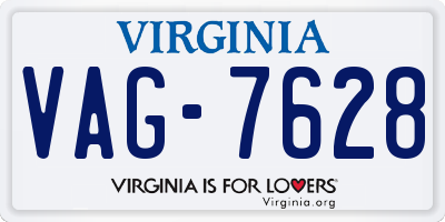 VA license plate VAG7628